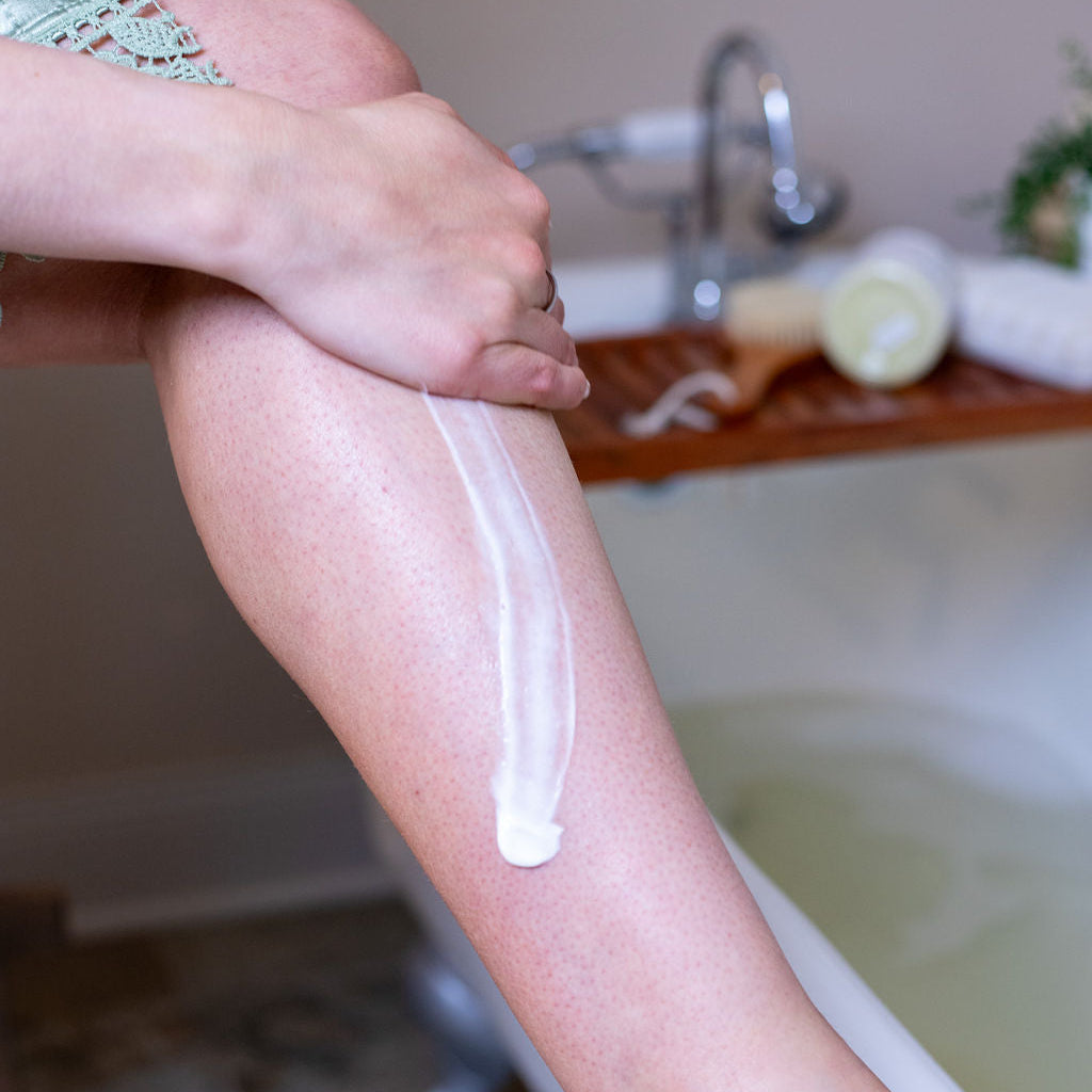 Luxe Body Lotion – close-up of creamy texture showcasing rich, hydrating formula