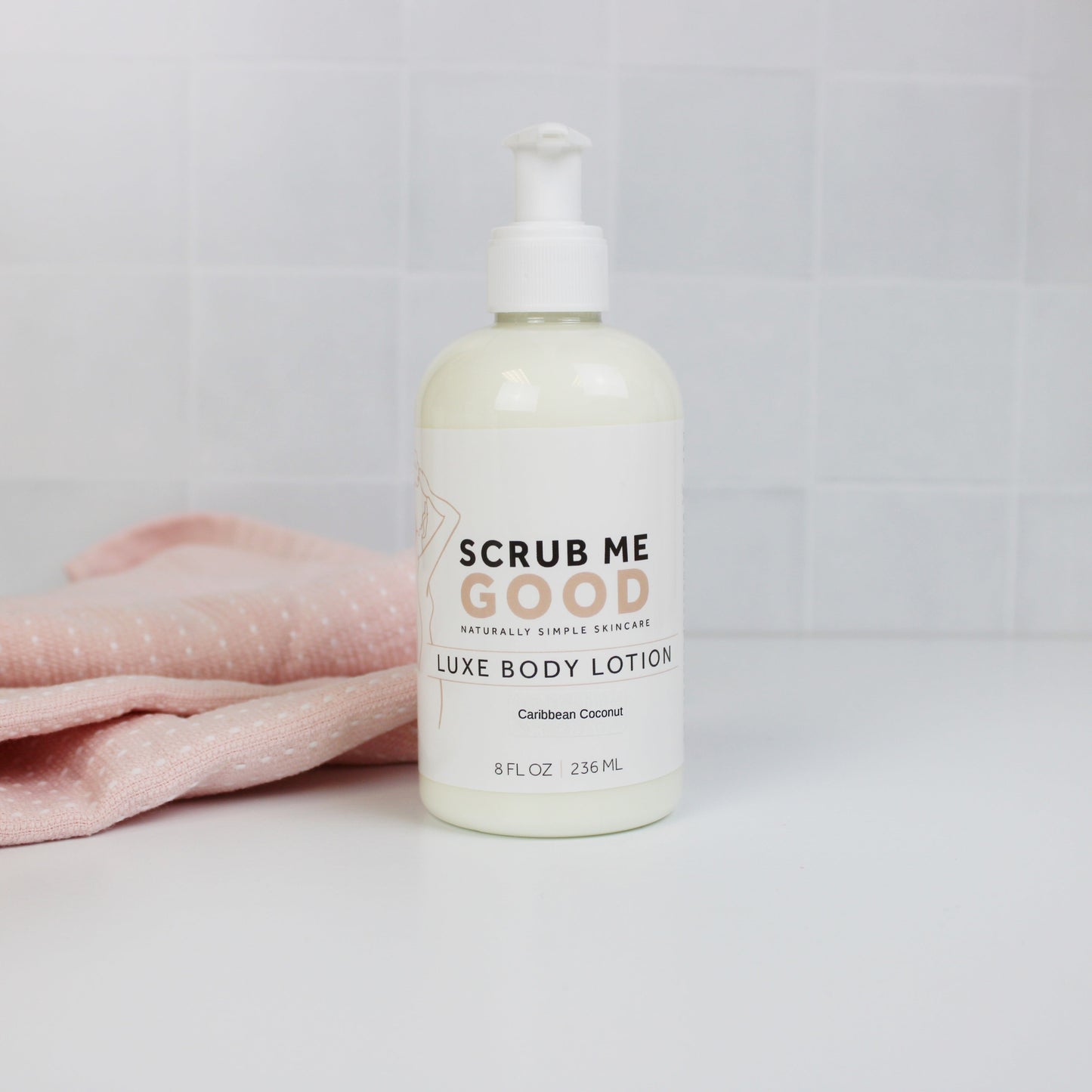 Hydrating coconut-scented body lotion with lightweight texture