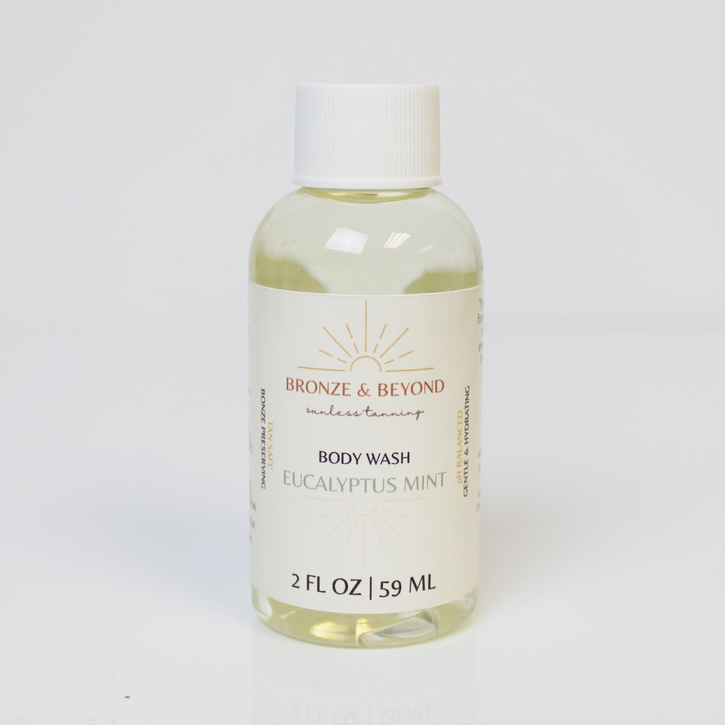 Spray Tan Safe Body Wash Travel Size | Eucalyptus Mint